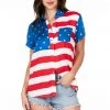 Tipsy Elves Women's American Flag Button Down Shirt 1 Tipsy Elves Women's American Flag Button Down Shirt