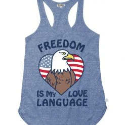 Tipsy Elves Women's Freedom Is My Love Language Tank Top