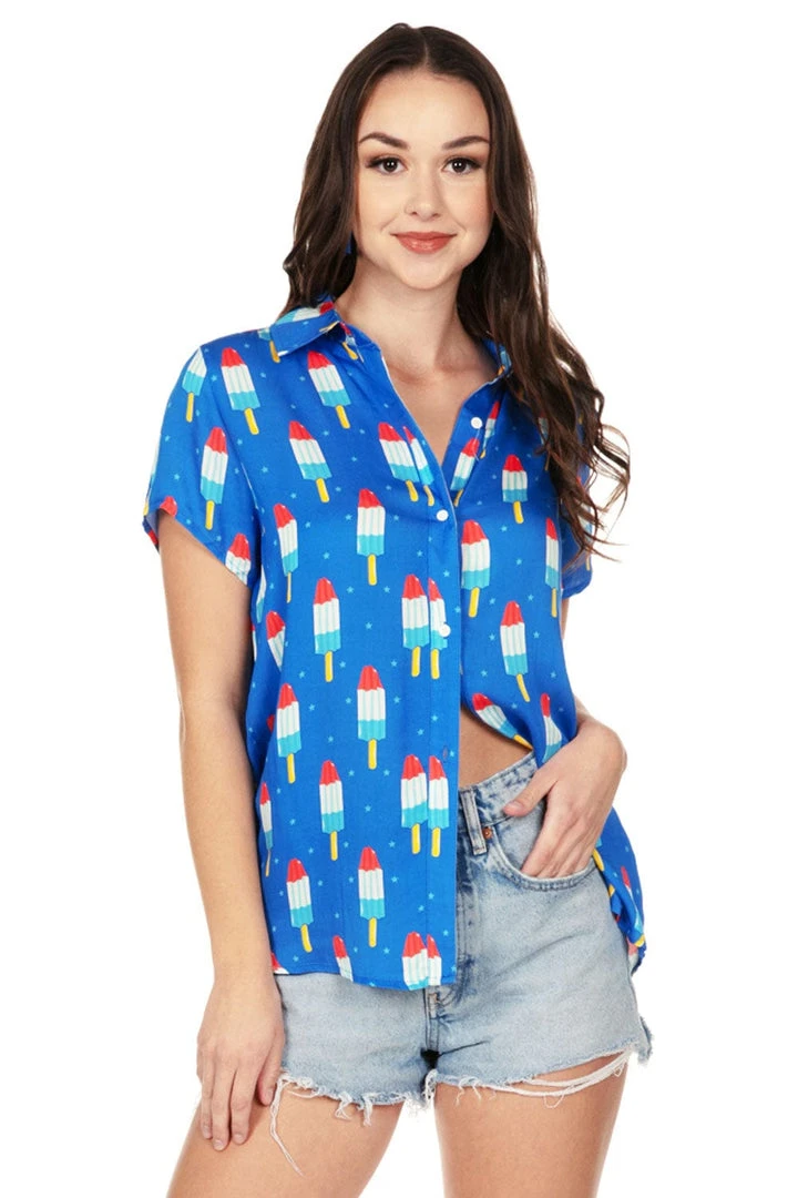Tipsy Elves Women's Grand Finale Button Down Shirt 4 Tipsy Elves Women's Grand Finale Button Down Shirt