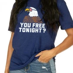 Tipsy Elves Women's You Free Tonight? Oversized Boyfriend Tee