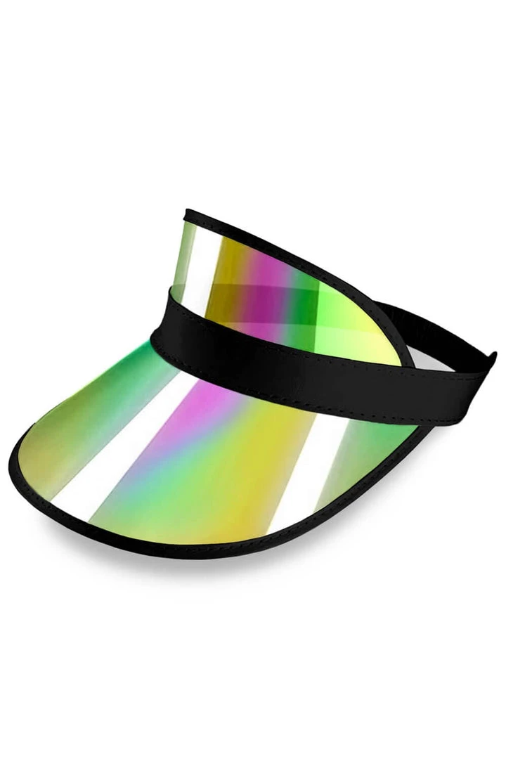 Tipsy Elves Yellow Iridescent Sun Visor Hat Summer 3 Tipsy Elves Yellow Iridescent Sun Visor Hat Summer